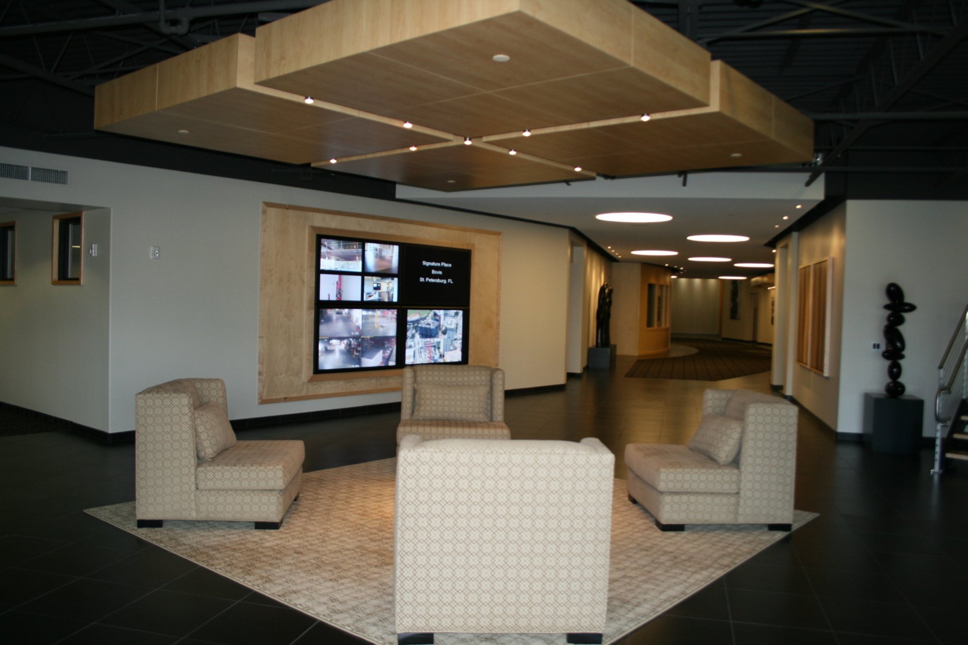 Commercial video wall installation